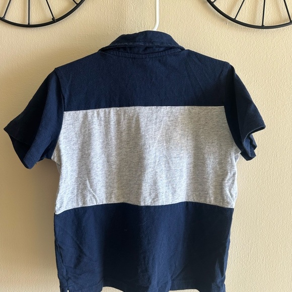 Janie and Jack Navy and Gray Polo Shirt - Picture 3 of 3